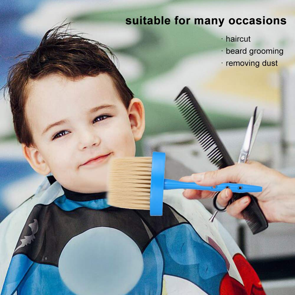 Professional Long Handle Neck Hair Cleaning Brush - Salon Grooming Tool for Hair Cutting, Shaving & Sweeping | Perfect for Barbershops, Home Grooming & Pet Care