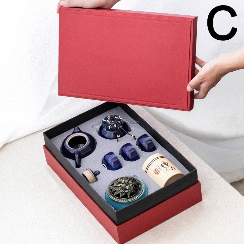 Premium Chinese Red Tea Set with Elegant Gift Box - Perfect for Gifting, Home Tea Ceremonies, and Relaxing Afternoon Tea Moments