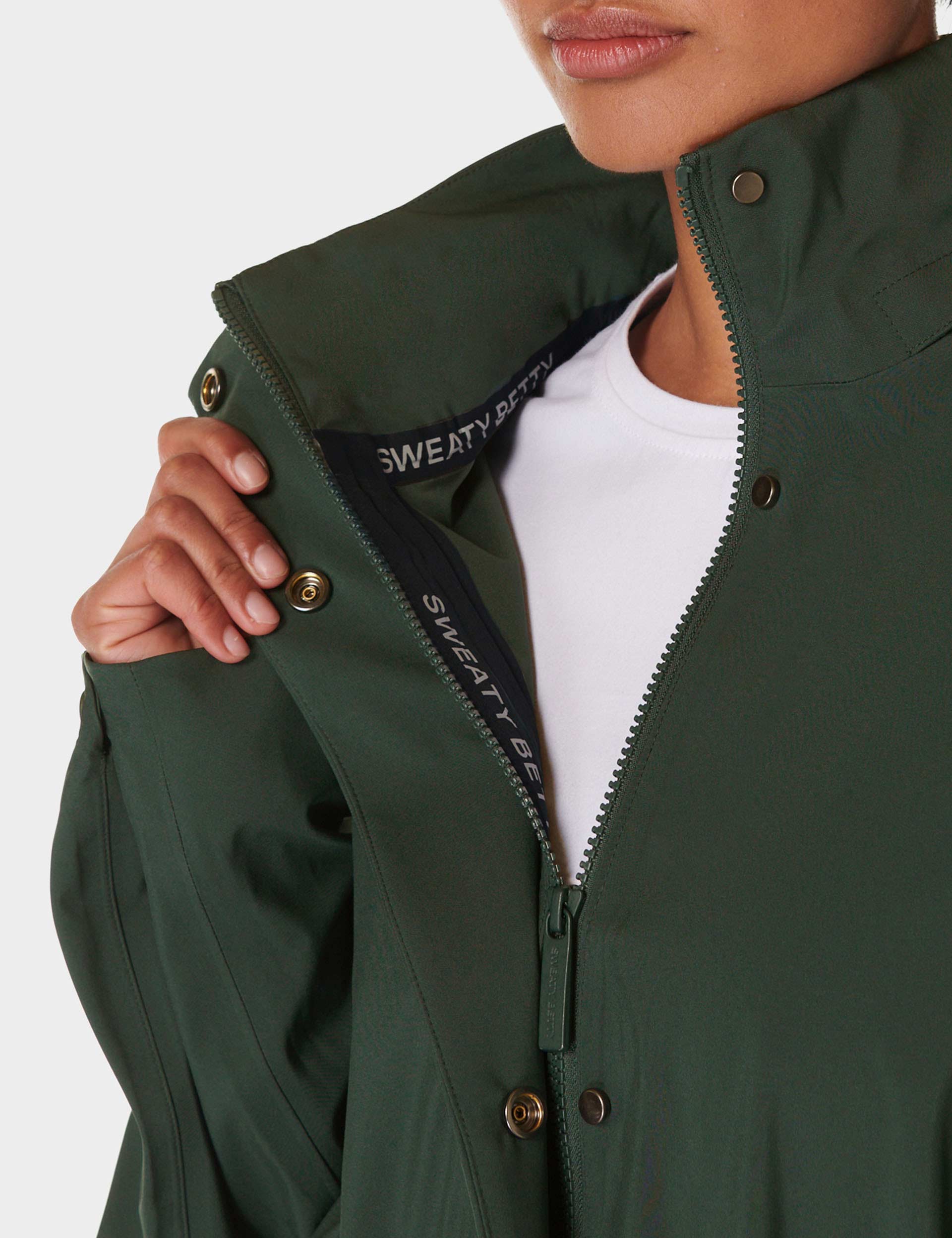Waterproof Parka Jacket for Men & Women - Lightweight Trek Green Outdoor Raincoat for Hiking, Camping & Travel