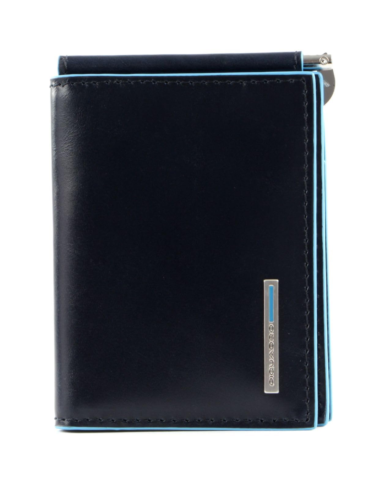 Piquadro Men's Coin Purse - Slim Leather Wallet for Cash & Cards - Perfect for Travel, Business & Everyday Use