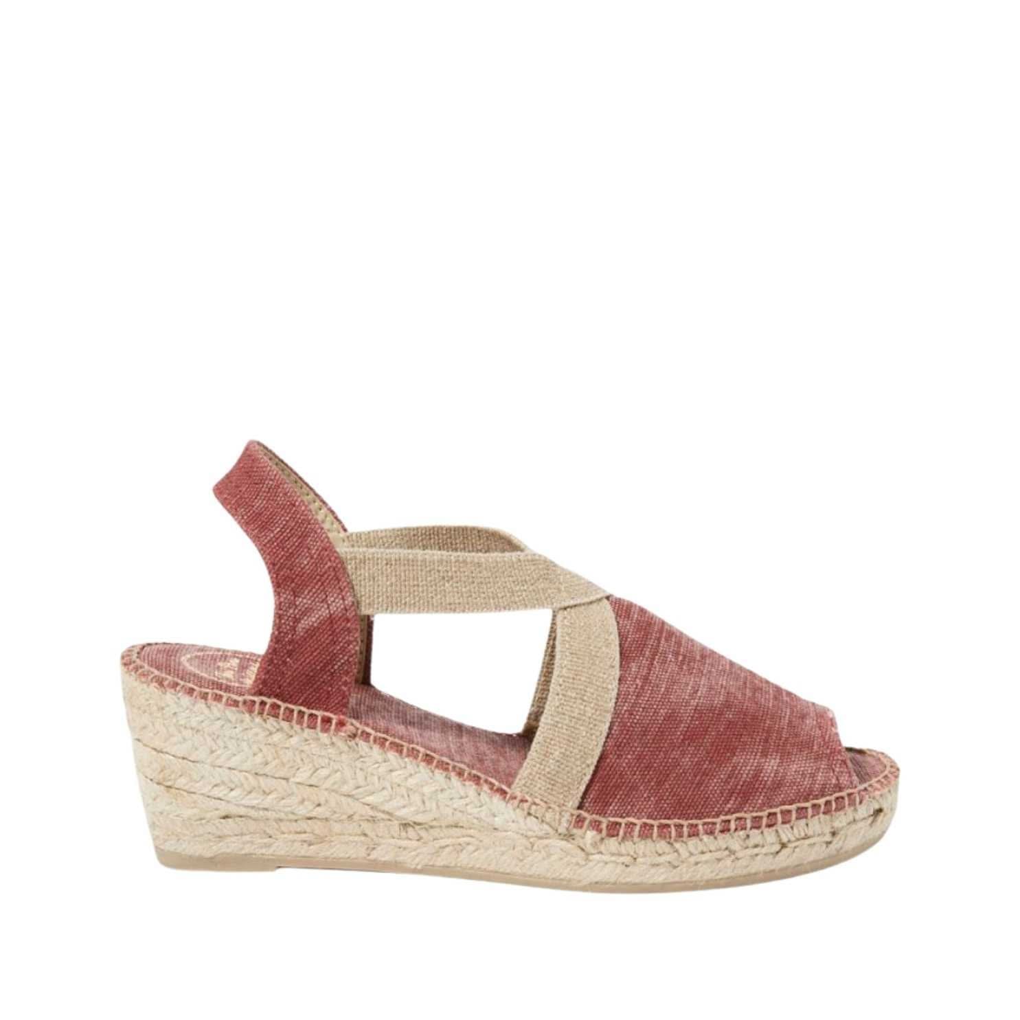 Women's Plain Canvas Wedge Espadrille Shoes - Breda V Comfortable Summer Casual Flats for Beach, Vacation & Everyday Wear