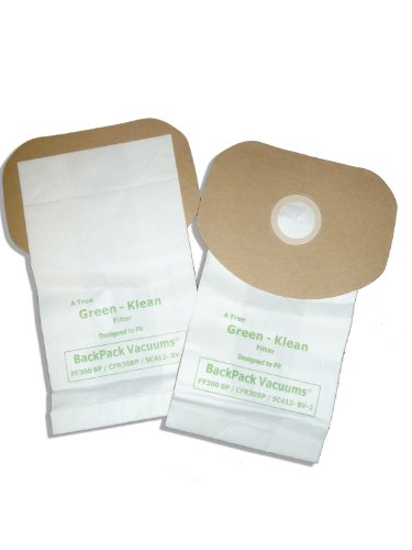 Green Klean GK-300BP Backpack Vacuum Cleaner Replacement Bags - 100 Pack | Compatible with Most Backpack Vacuums | Ideal for Home, Office & Commercial Cleaning