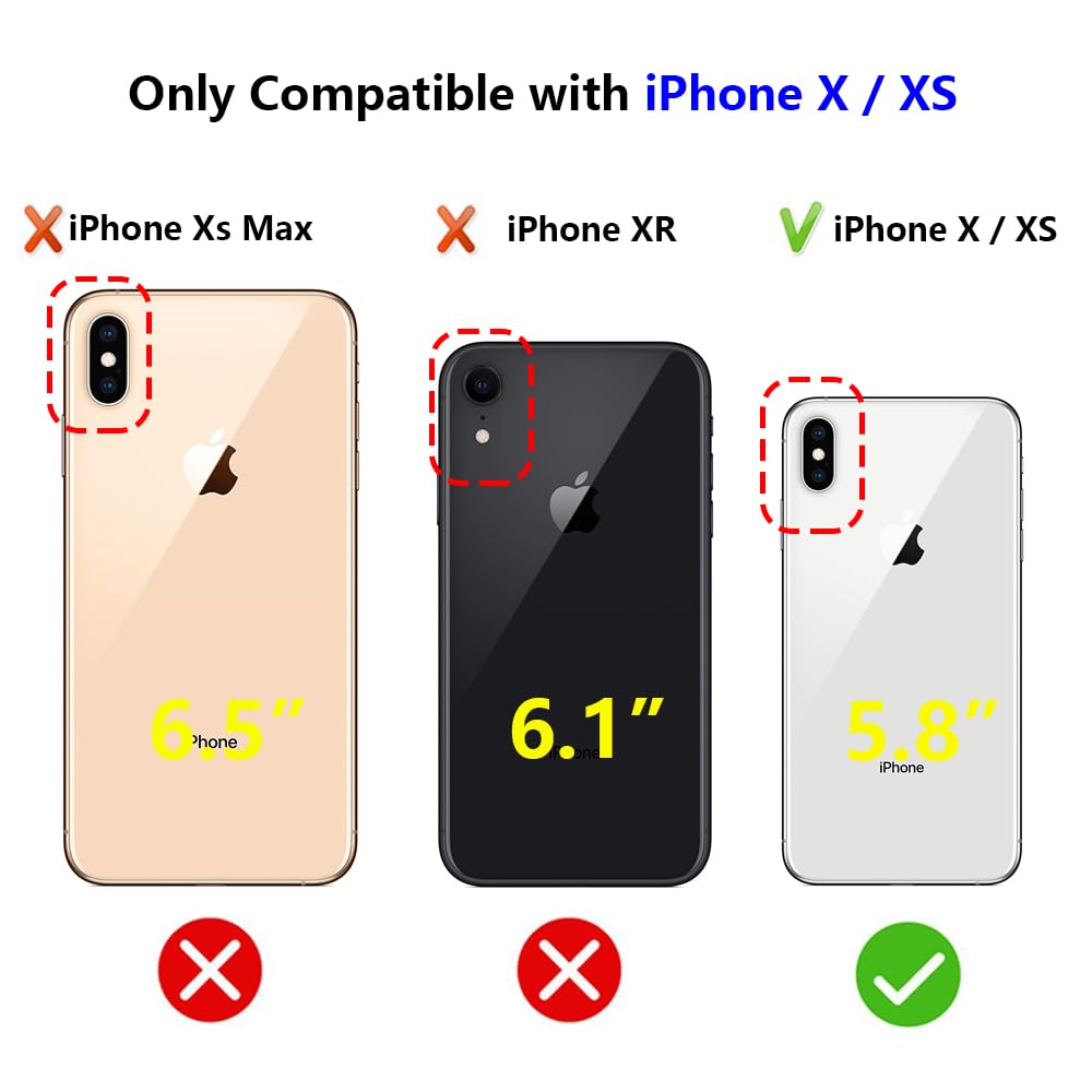 JIAXIUFEN iPhone X/Xs Case - Gold Electroplated Glitter Marble Slim Shockproof TPU Soft Rubber Silicone Cover (Purple Blue) | Perfect for Everyday Protection & Style Enhancement