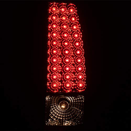 AKKON Full LED Tail Lights + 3rd Brake Lamp Combo for 2003-2006 Chevy Silverado & GMC Sierra - Red Clear Lens - Upgrade Your Truck's Style & Safety (Perfect for Night Driving & Custom Builds)
