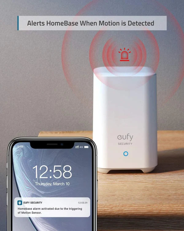 Wireless Motion Sensor Detector - White Wall Mount for Home Security, Smart Lighting & Energy Saving | Indoor/Outdoor Use