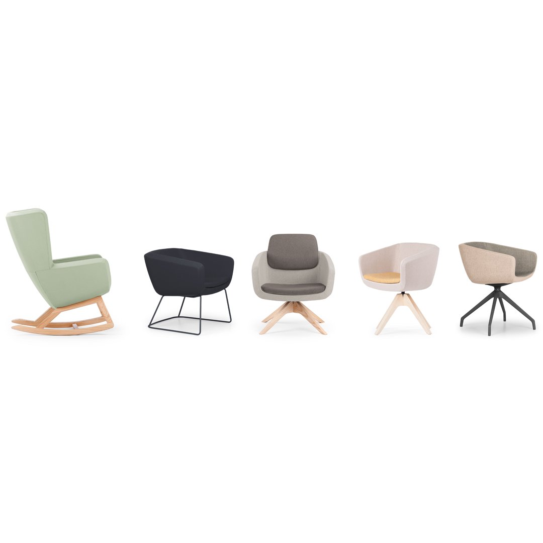 Arca 4095 Mini Armchair with Sled Base - Compact Modern Accent Chair for Small Spaces, Living Room, Bedroom or Office - Perfect for Apartments, Dorms and Cozy Reading Nooks