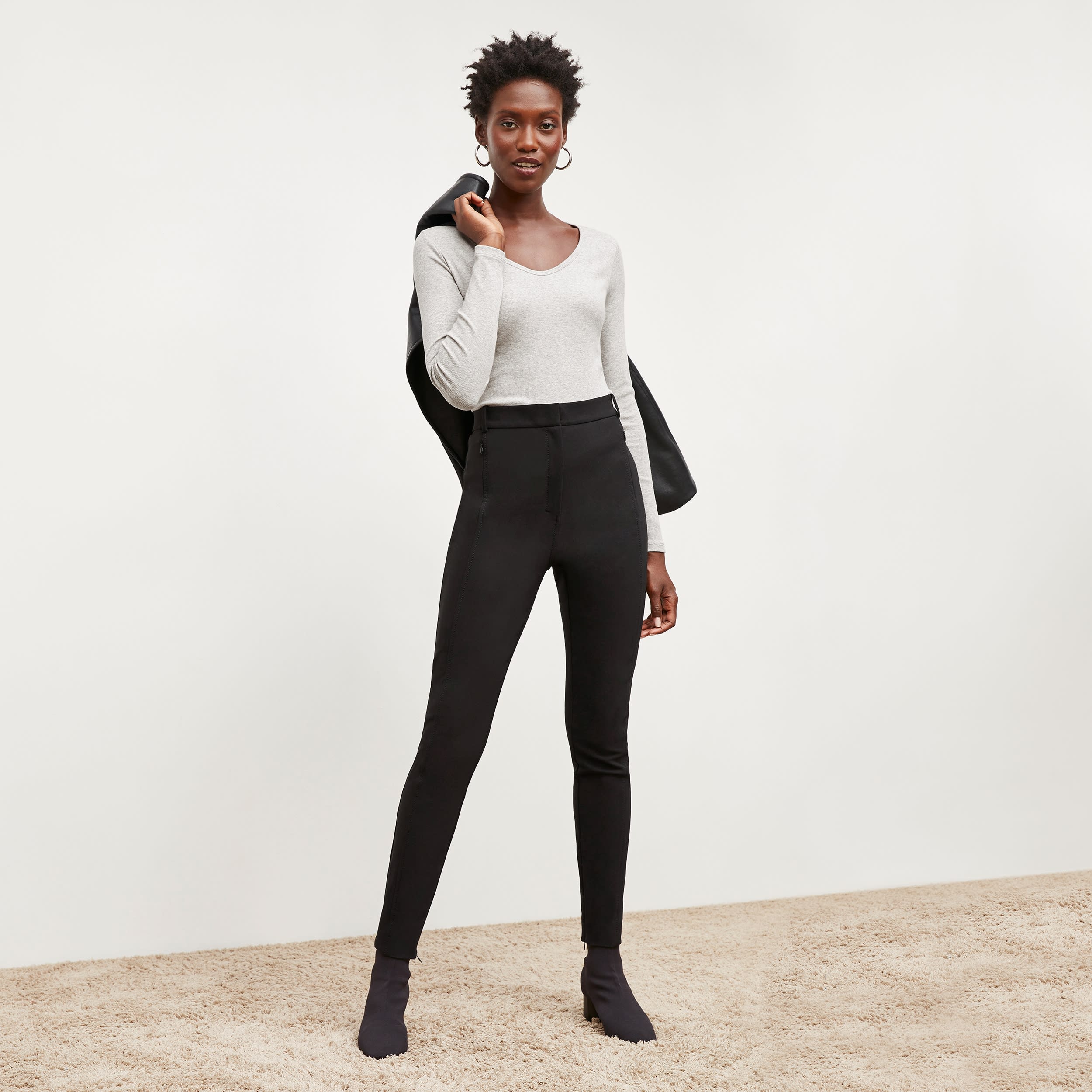 Curie Pant PowerStretch Pro - High-Performance Stretch Pants for Women in Black | Perfect for Yoga, Running & Outdoor Activities