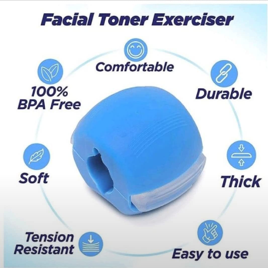 Navya Export Jawline Exerciser for Women - Reduce Face & Neck Fat, Double Chin Slimmer with Jade Roller | Facial Toning Device for Defined Jawline | Perfect for Home Workouts & Beauty Routine