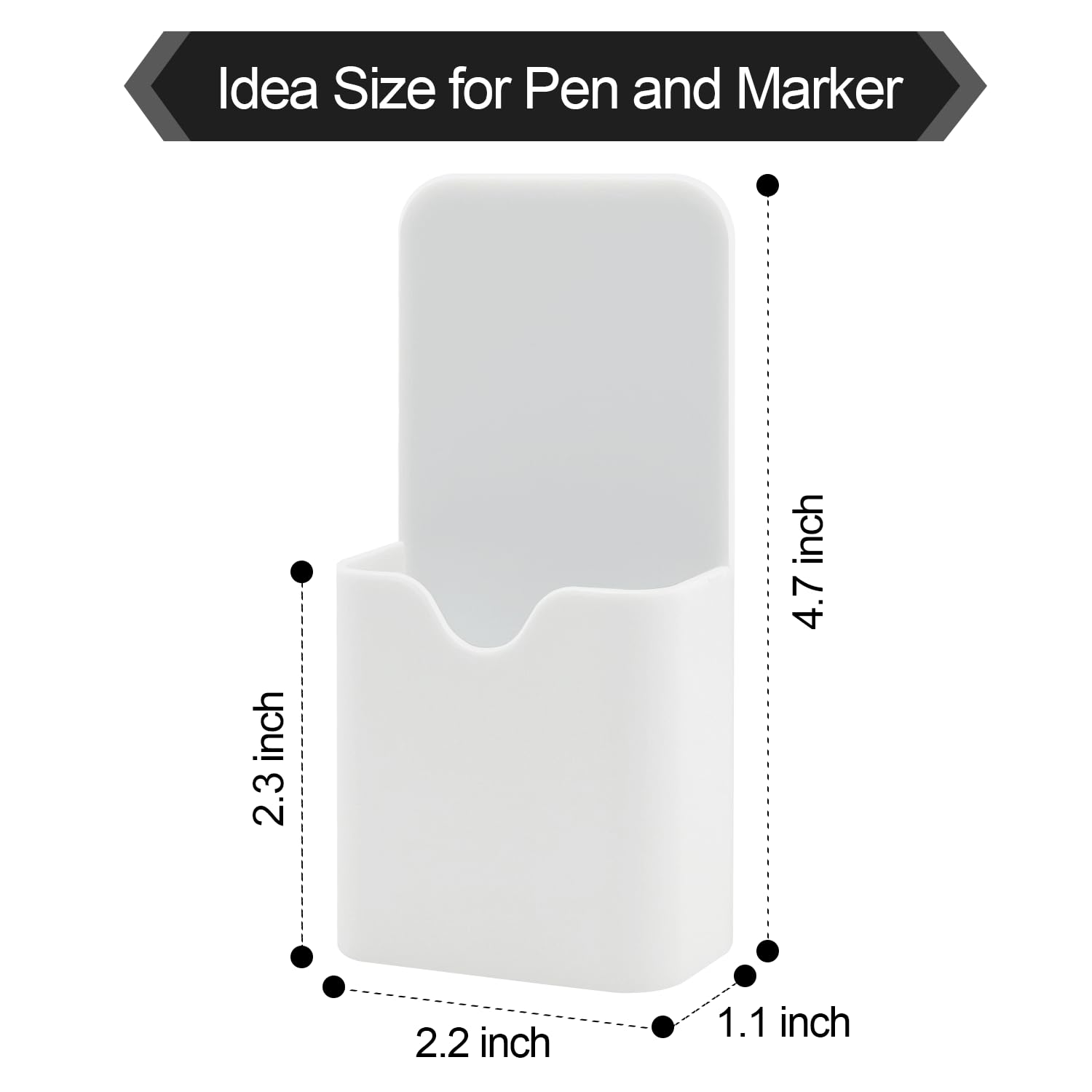 2 Pack Magnetic Pen Holder for Fridge & Whiteboard - Strong Dry Erase Marker Organizer for School, Office, Home - Perfect for Kitchen, Classroom & Workspace Organization