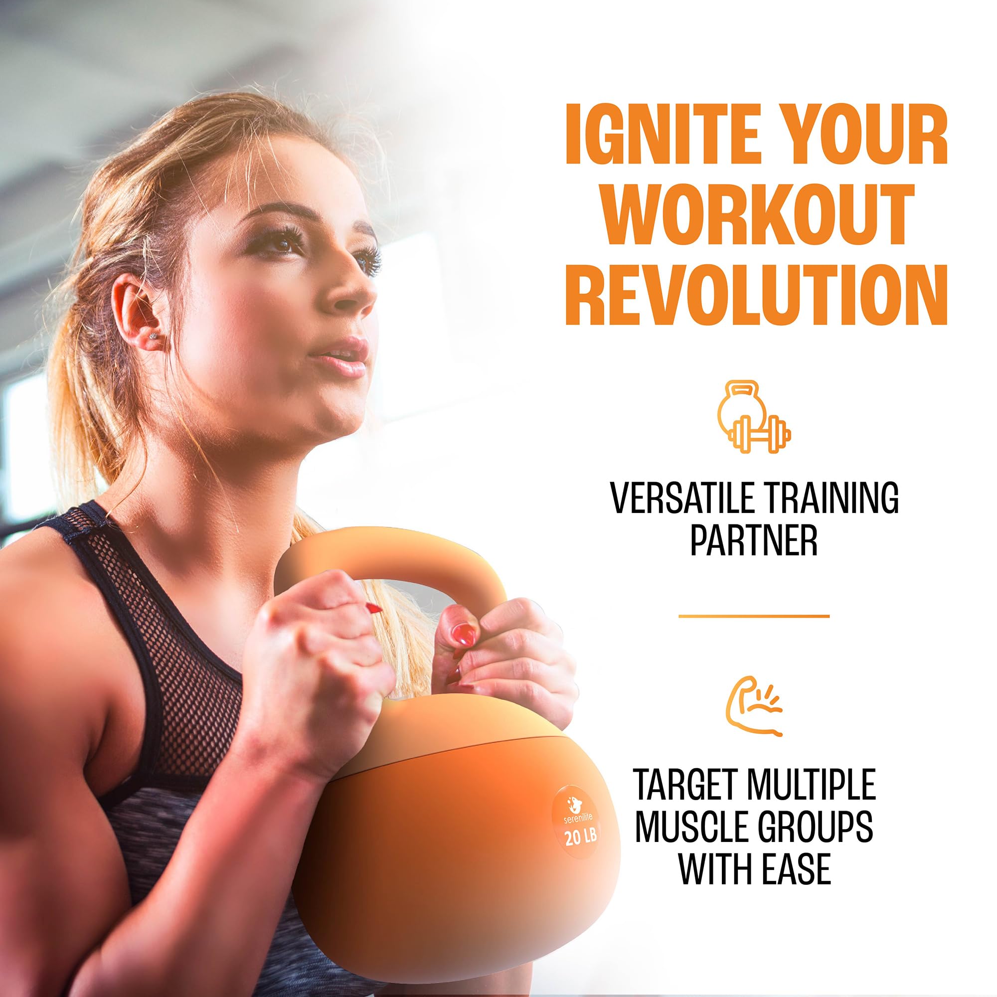 Premium Soft Kettlebells Set for Home Gym - Serenilite Kettlebell Weights for Women & Men - Safe Strength Training Equipment for Full Body Workouts, Yoga & CrossFit - Ideal for Home Fitness, Office Exercise & Outdoor Training