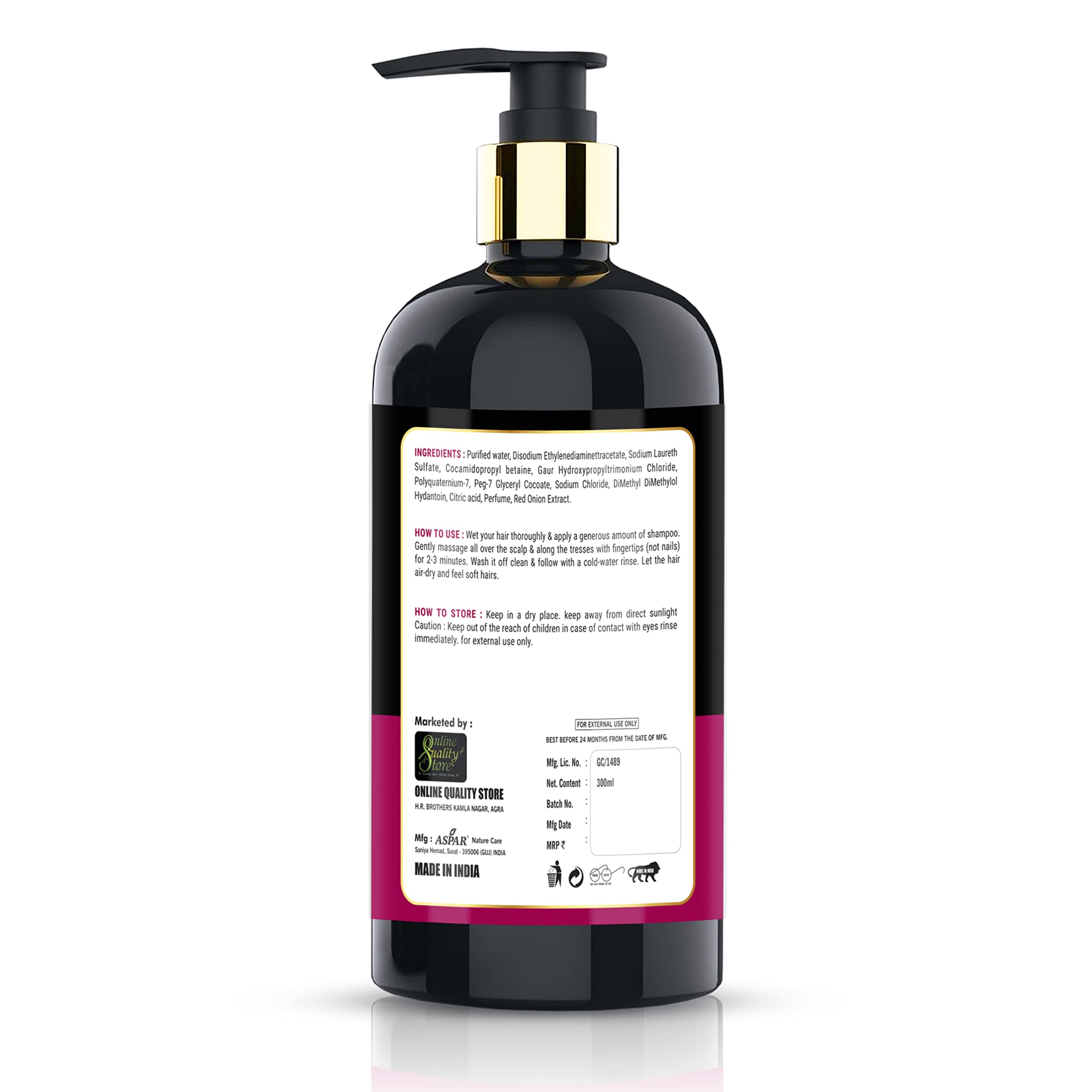 Premium Onion Shampoo 300ml & Onion Hair Oil 200ml Set (500ml Total) for Hair Growth & Scalp Care - Best for Dry, Damaged Hair & Dandruff Treatment - Home & Salon Use