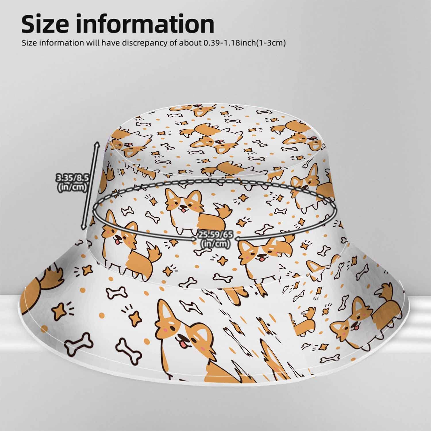 WONDERTIFY Cat and Fish Bucket Hat - Stylish Summer Sun Hat for Women & Men - Perfect for Beach, Fishing, Outdoor Adventures