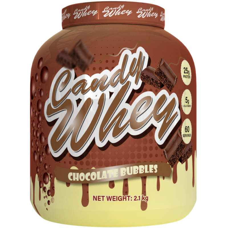 Premium Candy Whey Protein Powder 2.1kg (4.63 lbs) - Delicious Vanilla & Chocolate Flavors for Muscle Recovery & Post-Workout Shakes - Ideal for Gym, Fitness & Bodybuilding Enthusiasts