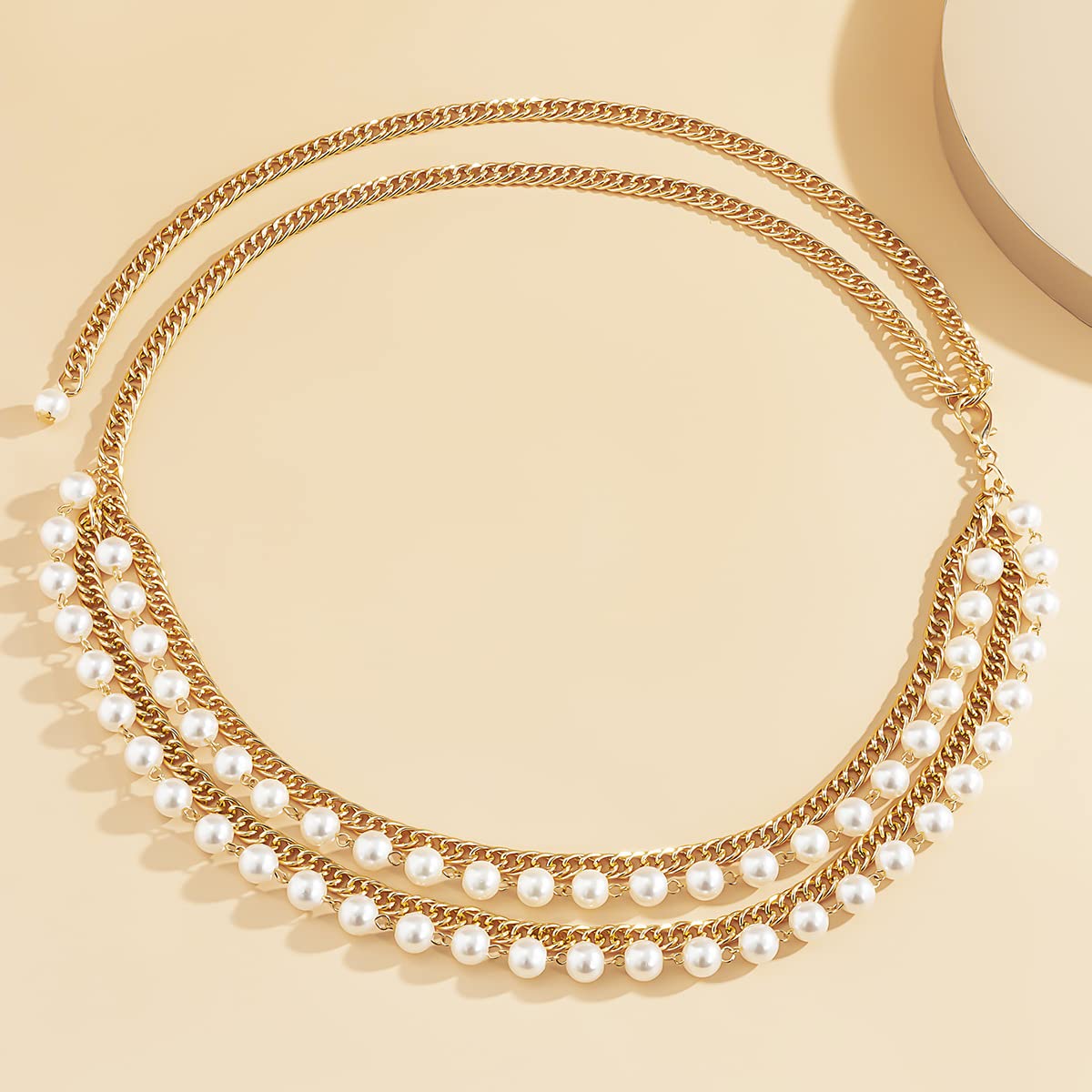 Elegant Pearl Tassel Layered Gold Waist Chain - Dainty Belly Jewelry for Women & Girls | Perfect for Beach Weddings, Festival Outfits and Boho Fashion Accessories