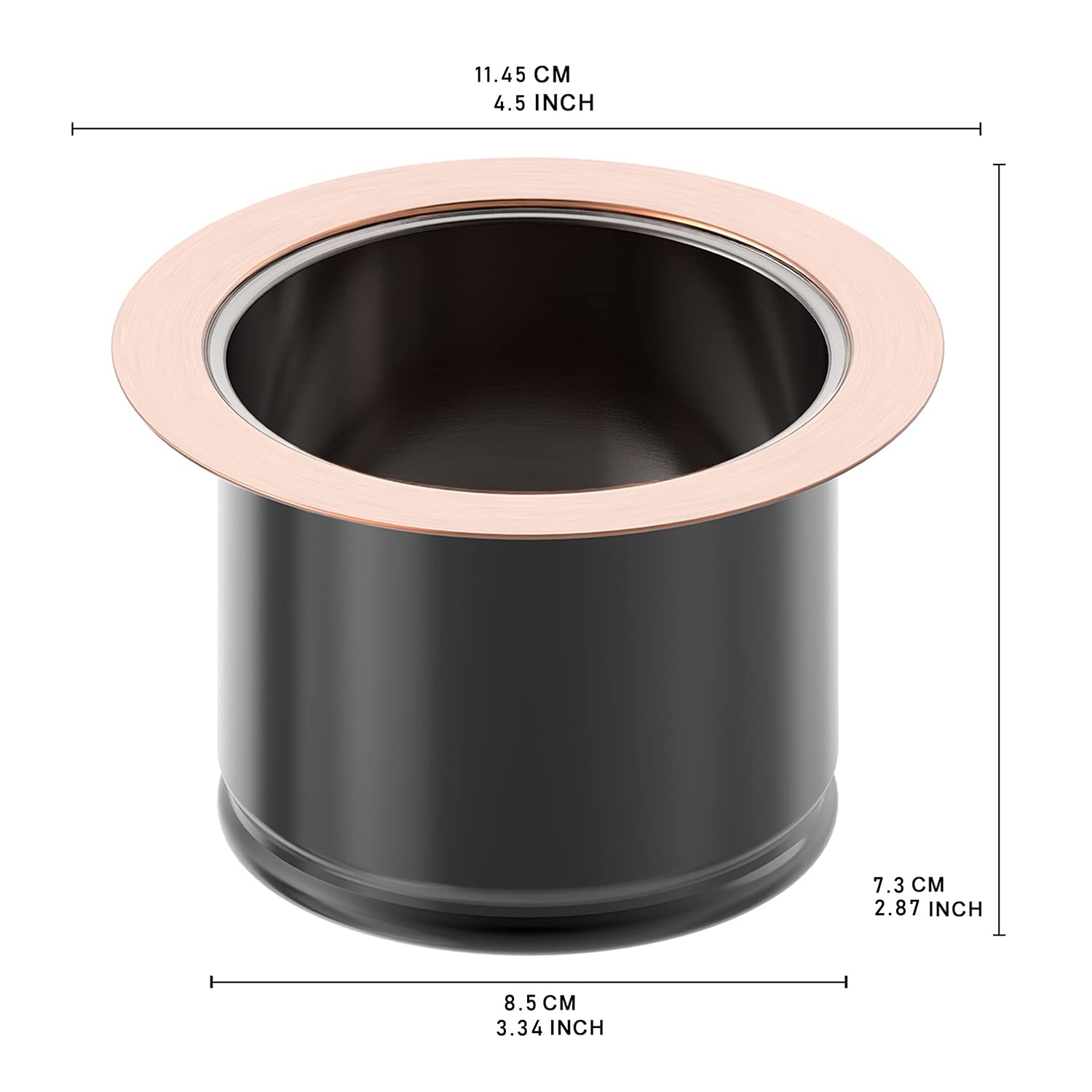 BOTEMY B9179 Extended Garbage Disposal Flange - 3-1/2 Inch Deep Kitchen Sink Flange, Stainless Steel for Standard Sink Drain Hole (Antique Copper) - Perfect for Kitchen Renovation & Sink Installation Projects