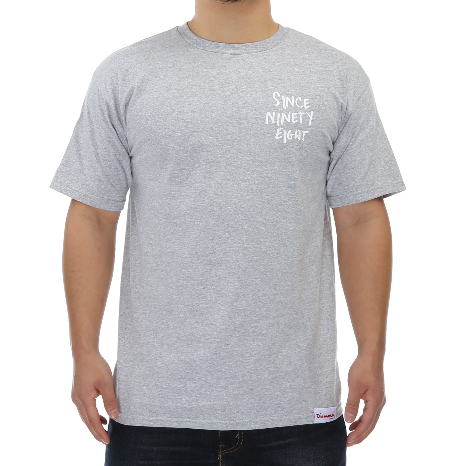 Diamond Bolt 98 Tee - Premium Cotton T-Shirt for Men & Women - Heather Grey - Casual Wear & Street Style Fashion