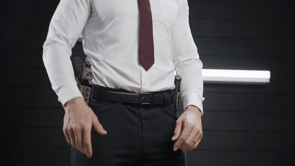 Executive Protection Black Tactical Hybrid Belt 1.5