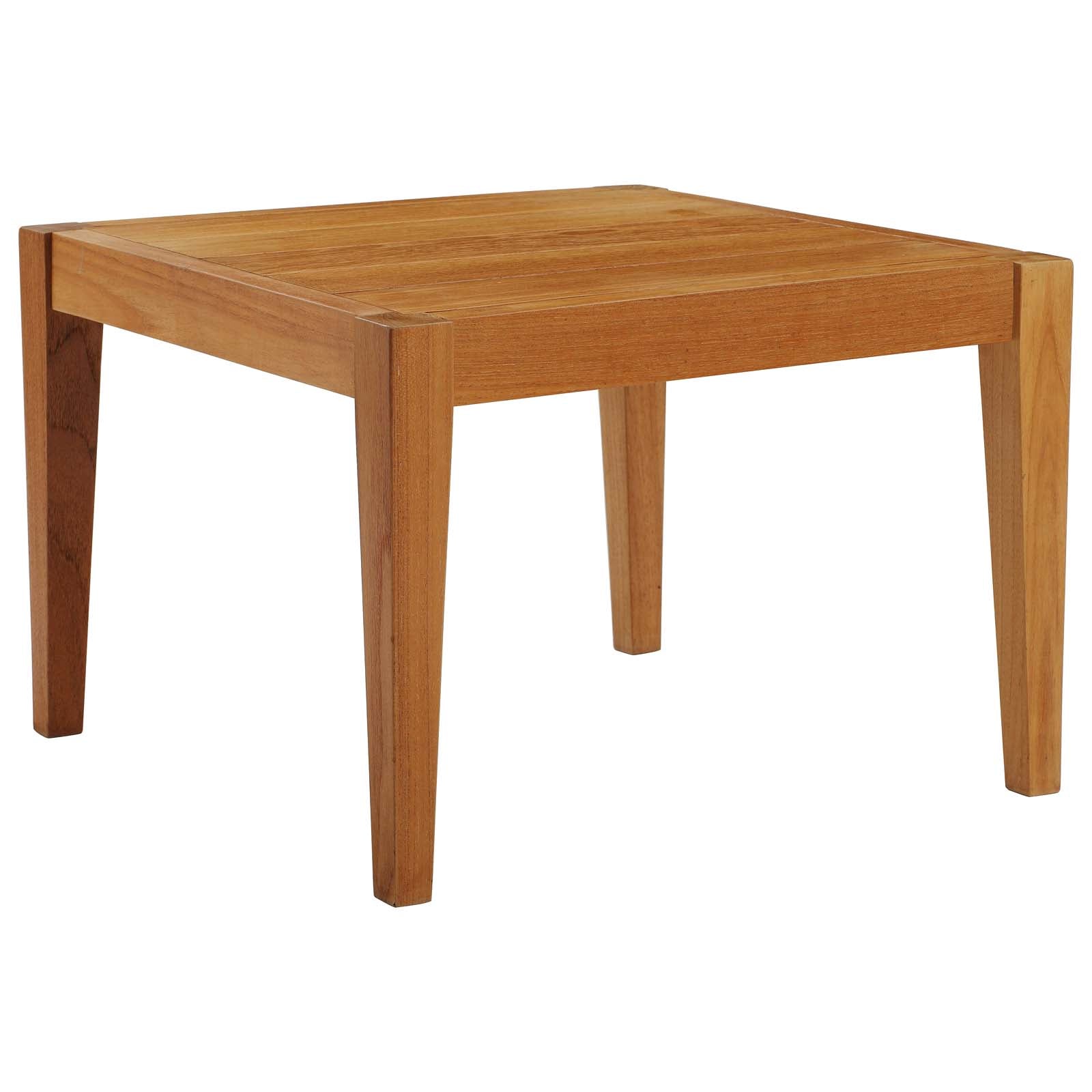 Premium Grade A Teak Wood Outdoor Side Table - Durable Patio Furniture for Garden, Poolside & Deck - Northlake Collection
