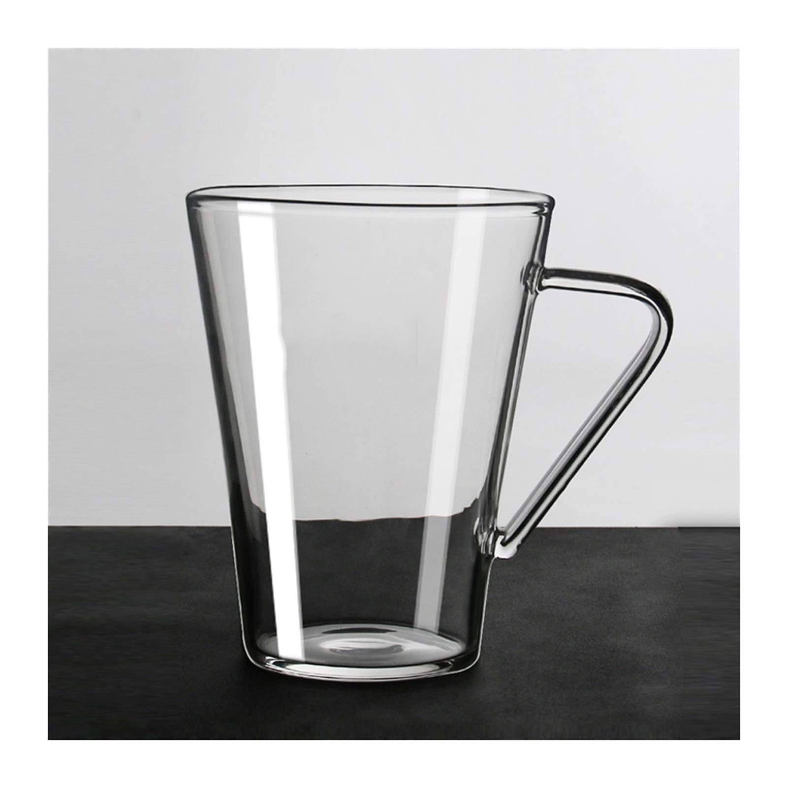 Heat-Resistant Transparent Glass Coffee Mug - 11.2oz Large Capacity Espresso & Tea Cup for Home, Office, Cafe - Durable Beverage Glassware for Hot/Cold Drinks - Perfect for Morning Coffee, Afternoon Tea or Office Hydration