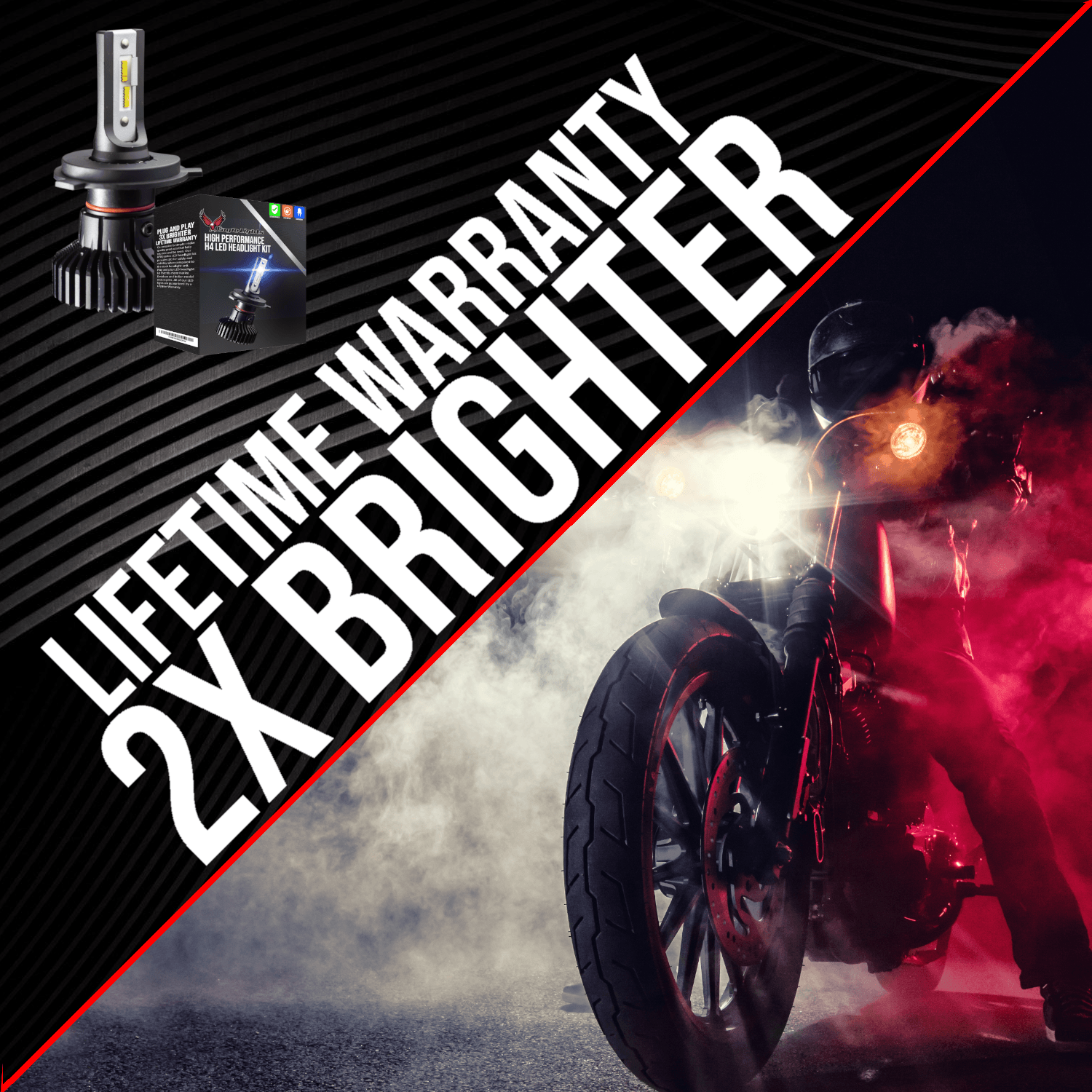Eagle Lights Infinity Beam H7 LED Headlight Bulb for Kawasaki Motorcycles - High Brightness, Easy Installation - Perfect for Night Riding & Off-Road Adventures