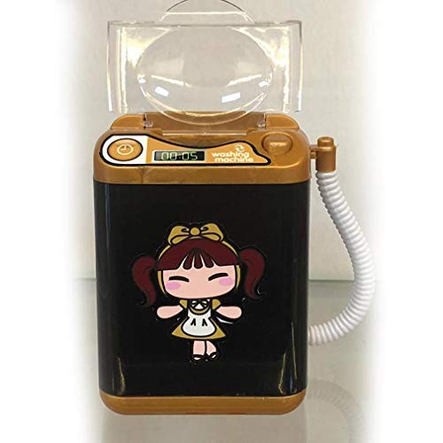 Mini Electric Washing Machine for Dollhouse - Portable Toy Washer for Makeup Brushes, Small Clothes & Accessories | Perfect for Kids Play, Travel & Home Use