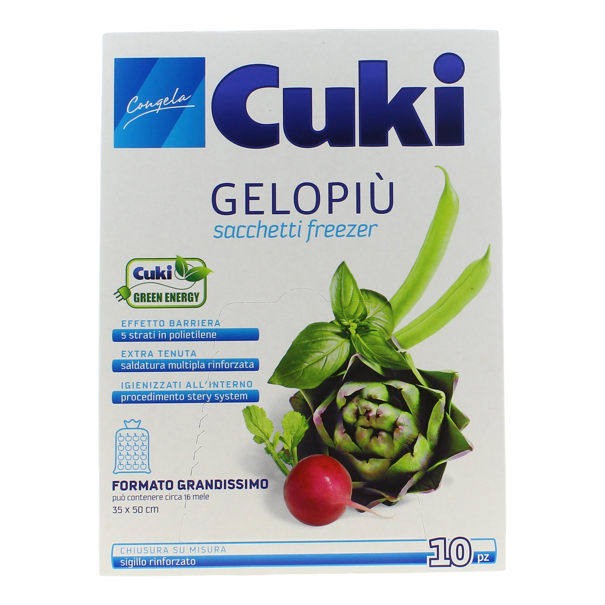 Premium Cuki Gelopi Freezer Bags - 10 Pack | Heavy Duty Reusable Food Storage Bags for Freezing, Meal Prep & Organizing | BPA-Free, Leak-Proof Kitchen Essentials