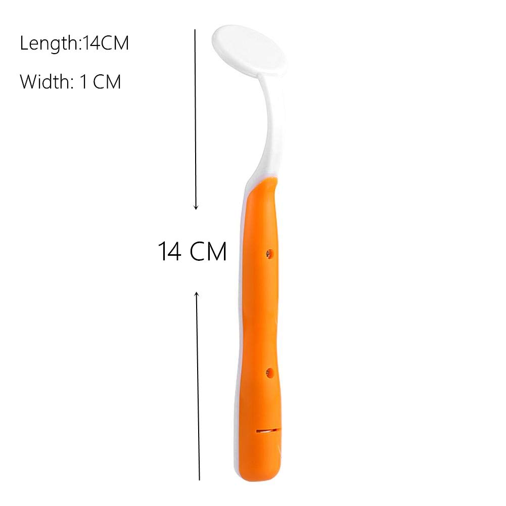 2 Pack LED Dental Mirror with Light - Anti-Fog Curved Angle Teeth Inspection Tool for Dentists & Oral Care | Perfect for Home Checkups, Professional Exams & Dental Hygiene