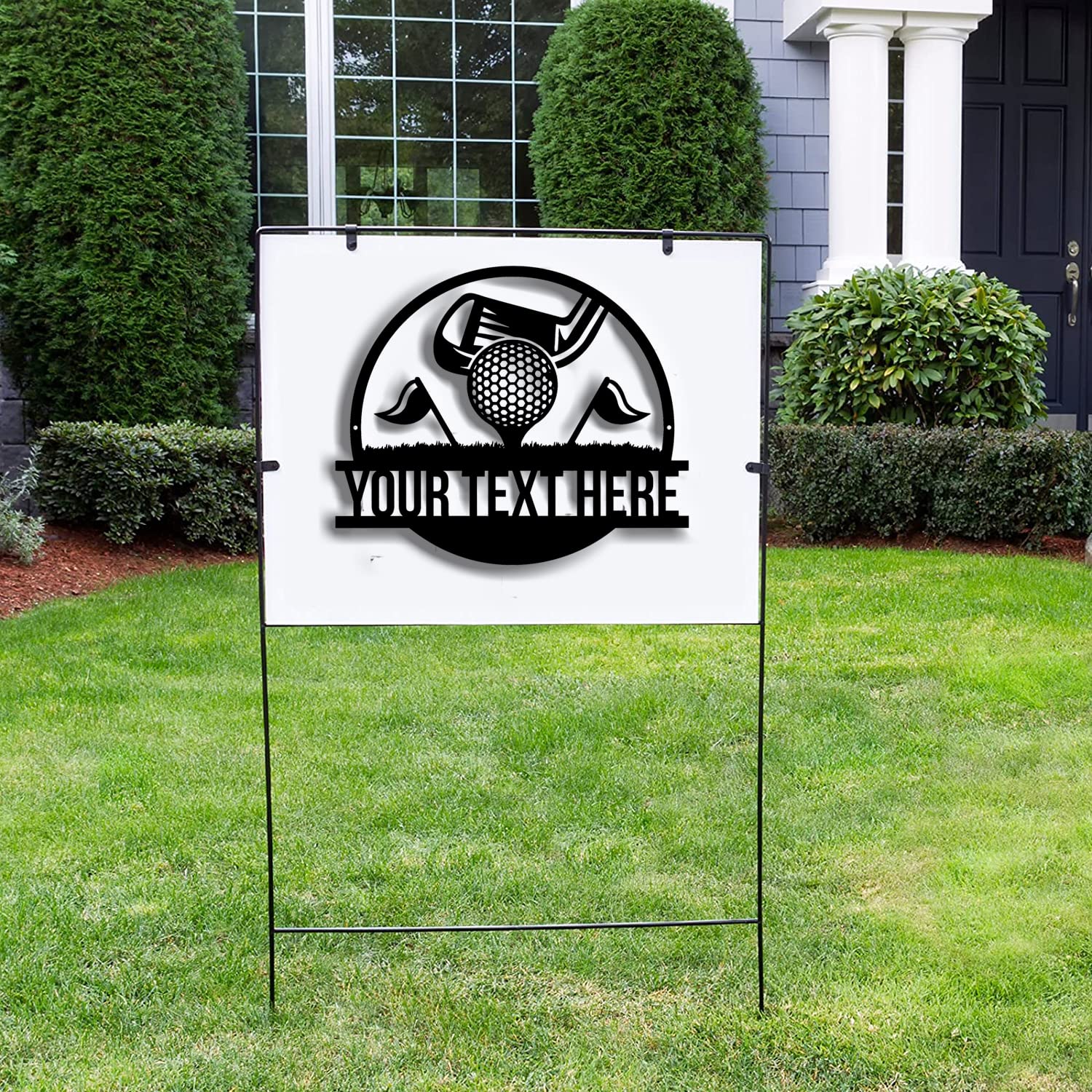 Custom Golf Metal Wall Art - Personalized 19th Hole Sign with Name | Golf Ball Monogram Decor | Unique Golf Gifts for Men & Family | Perfect for Man Cave, Home Office, or Golf Clubhouse Decor