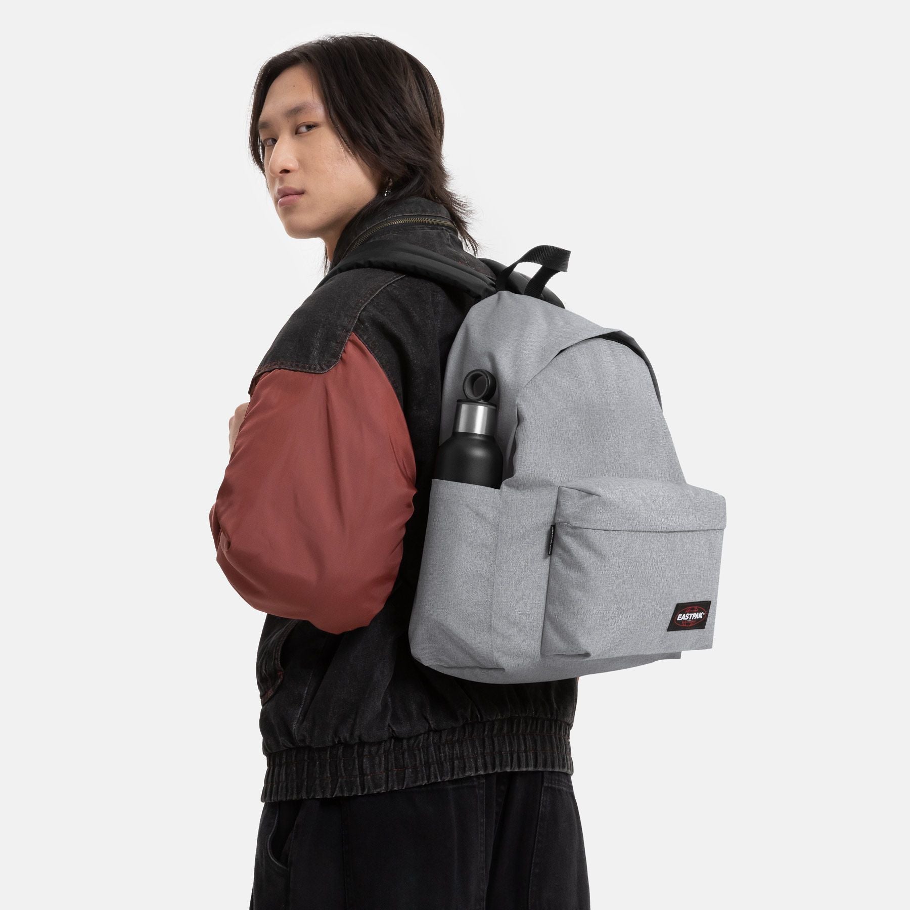 Eastpak Day Pak'R Backpack - Lightweight & Durable School & Travel Bag, Sunday Grey - Perfect for College, Work & Everyday Commute