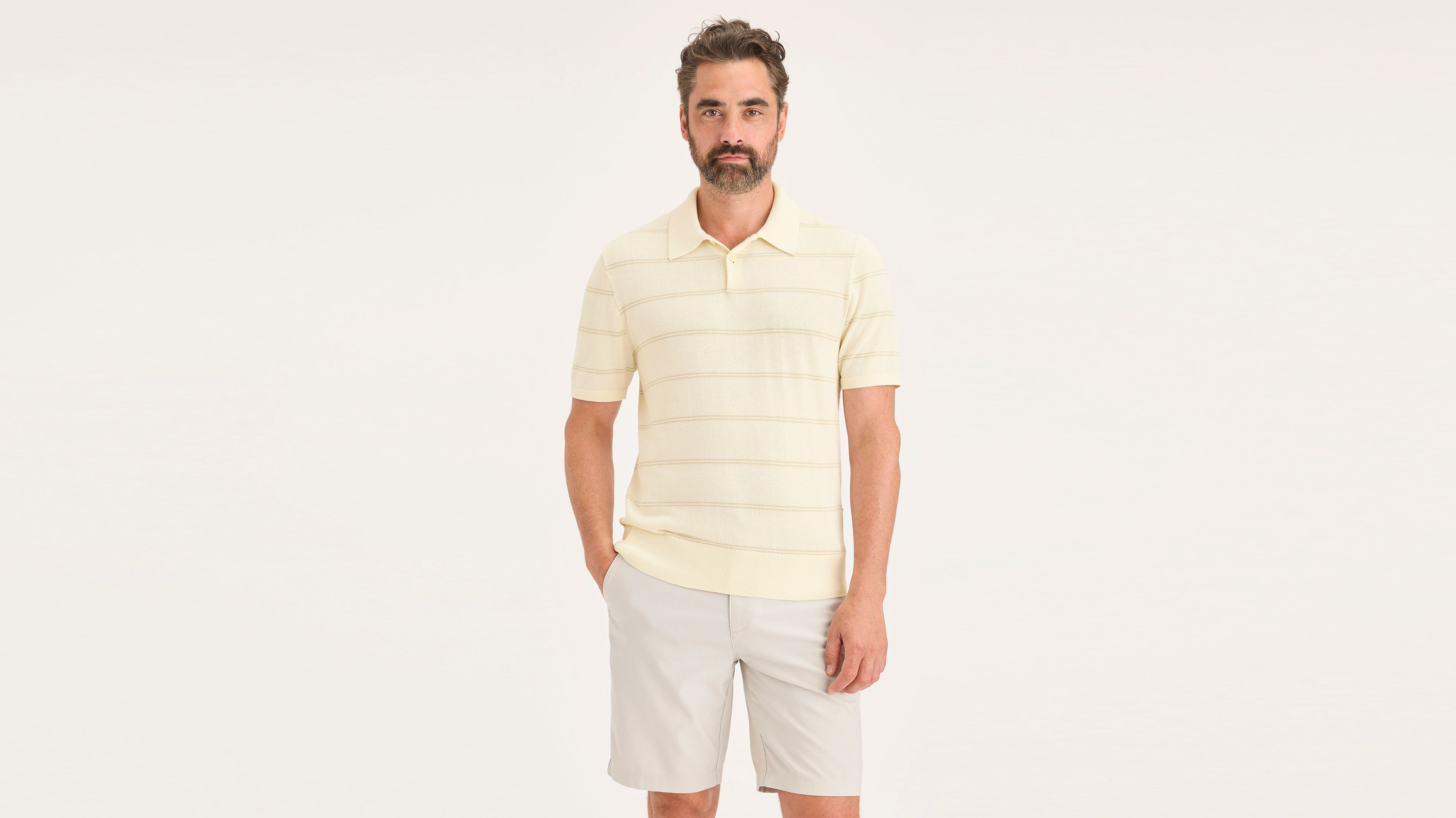 Men's Classic Polo Sweater - Soft Cotton Knit, Regular Fit Casual Pullover for Work, Golf & Everyday Wear