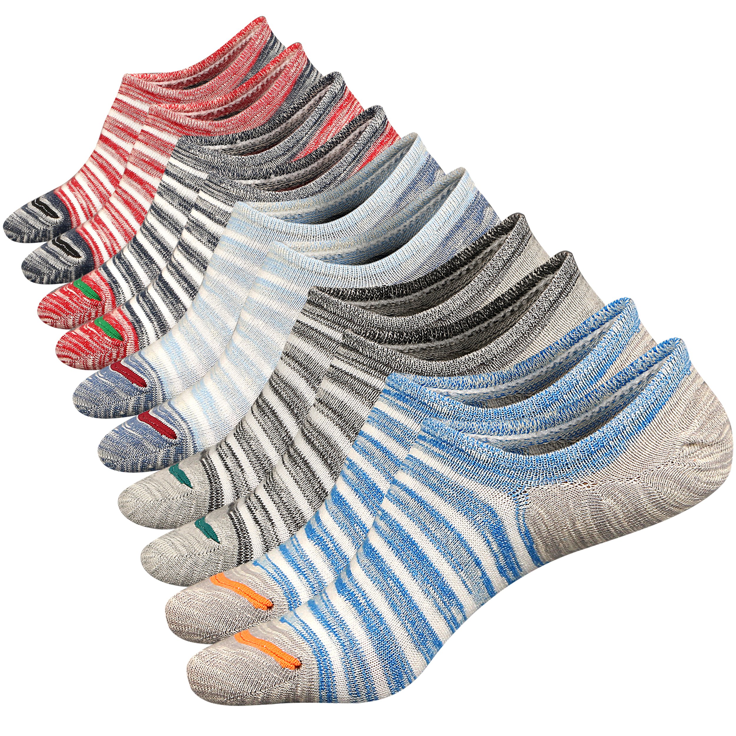 Breathable No Show Socks for Men & Women - Low Cut Invisible Ankle Socks (3/6 Pairs) | Non-Slip Comfort for Size 8-11 | Perfect for Sneakers, Loafers & Casual Shoes