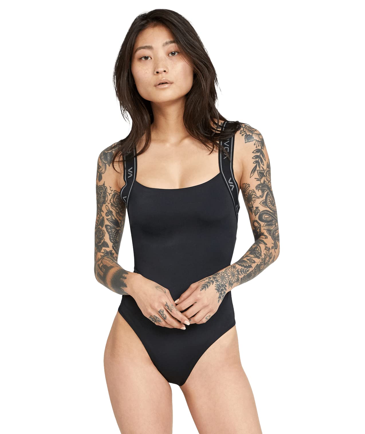 RVCA Women's VA One Piece Cheeky Coverage Swimsuits - Sexy Bathing Suits for Beach & Pool - Perfect for Summer Vacation & Water Sports