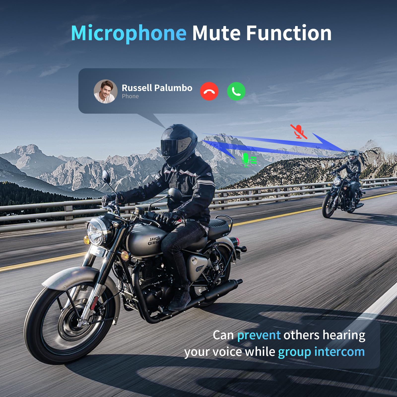 Fodsports M1-S Plus Motorcycle Bluetooth Headset - Dual Pack with HRSQS Speakers, One-Touch Pairing, FM Radio & 10-Rider Intercom | Crystal Clear Audio for Group Rides, Music Sharing & Hands-Free Calls | Perfect for Motorcycle Helmets, Touring & Adventure Riding