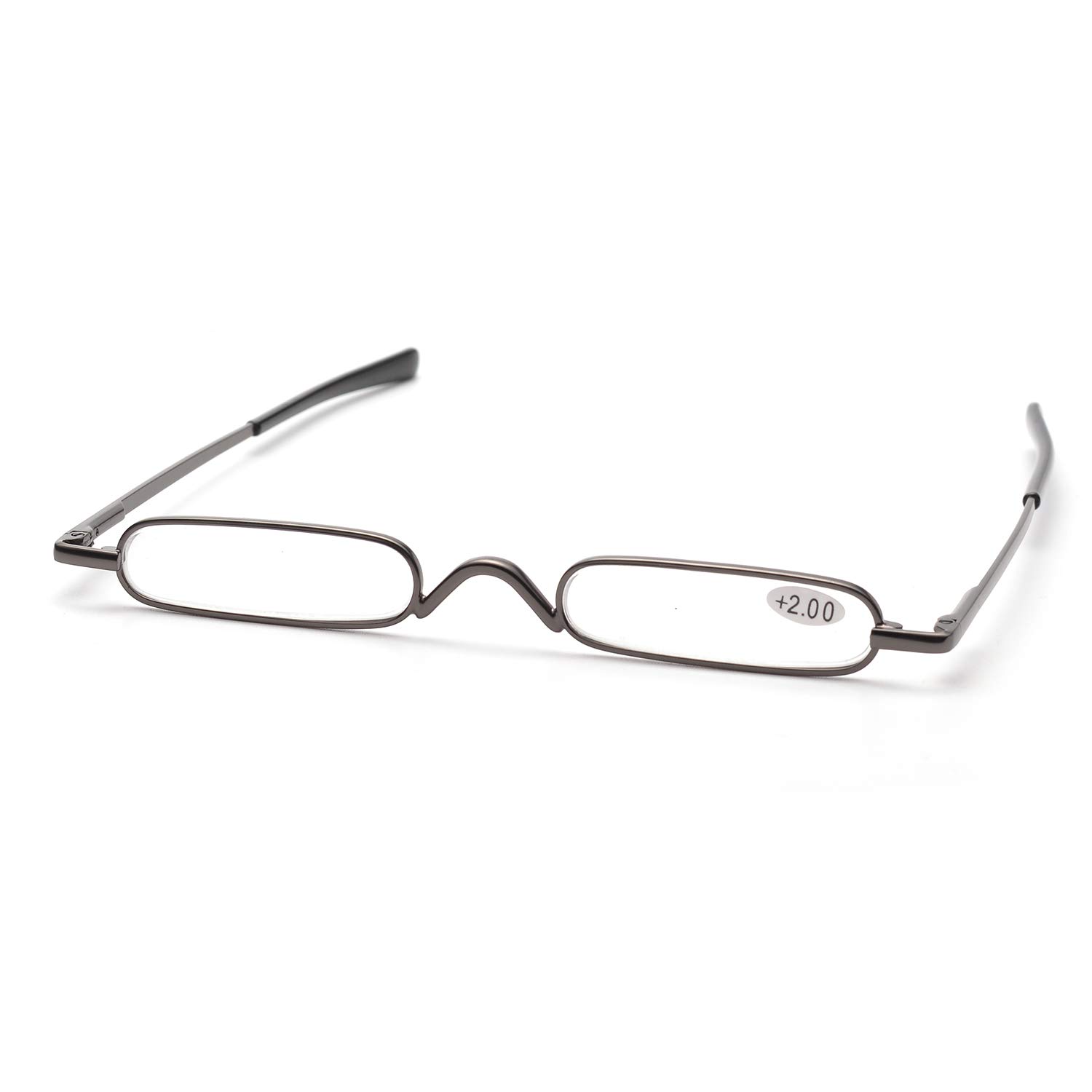 ZUVGEES Lightweight Compact Reading Glasses with Pen Clip & Portable Tube Case - Slim Foldable Readers for Men Women - Perfect for Travel, Office, and Everyday Use