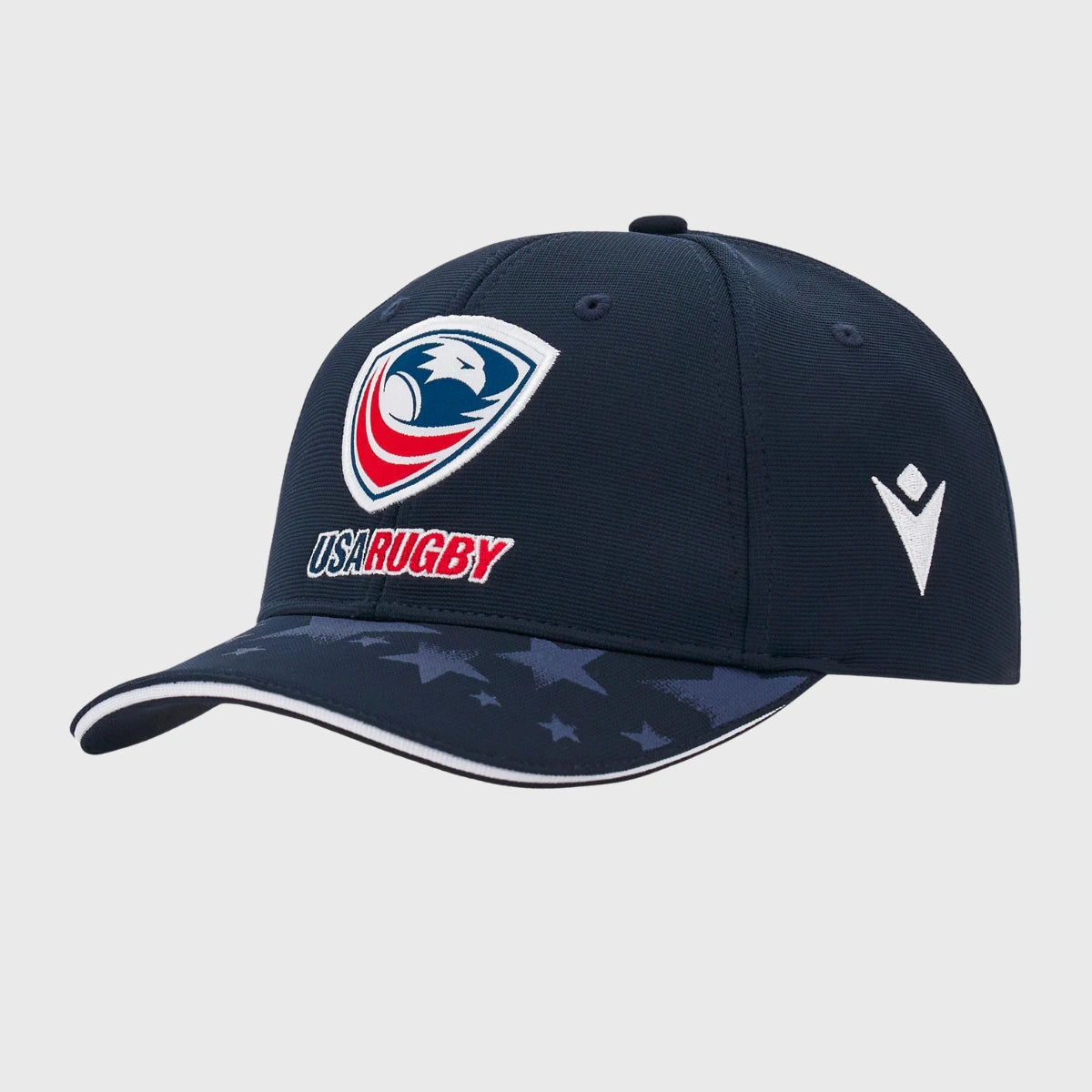 Macron USA Rugby Baseball Cap - Navy Blue Adjustable Hat for Men & Women - Perfect for Rugby Games, Sports Events & Outdoor Activities