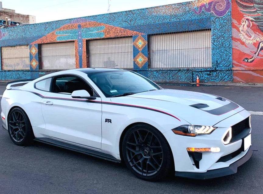 2018-2023 Ford Mustang R-Spec Style Front Grille Replacement - Upper Bumper Grille with Dual Color LED Lights | Perfect for Car Modifications & Performance Upgrades