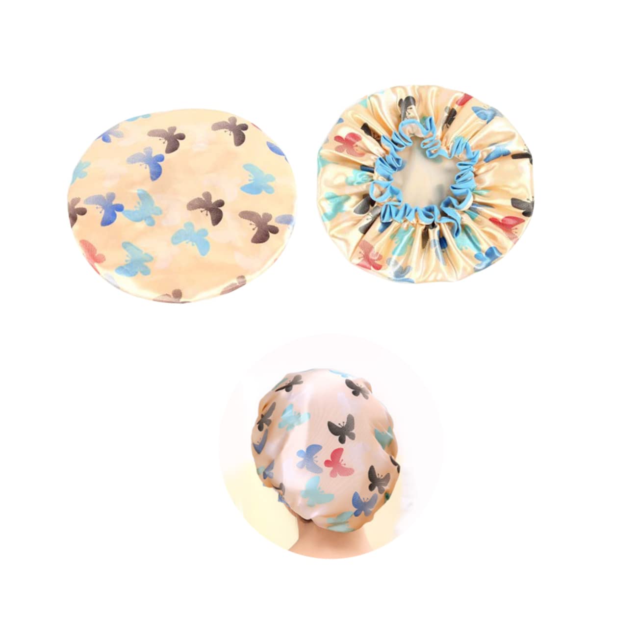 Healeved 2 Pack Women's Bandana - Thickened Solid Color Shower Cap, Waterproof Bathing & Shampoo Hat for Women - Perfect for Showering, Swimming, Spa & Hair Care