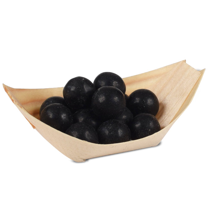 Poplar Wood Serving Boat Tray - 3.75 Inch Small Appetizer Platter for Cheese, Nuts & Charcuterie - Perfect for Parties, Weddings & Home Entertaining