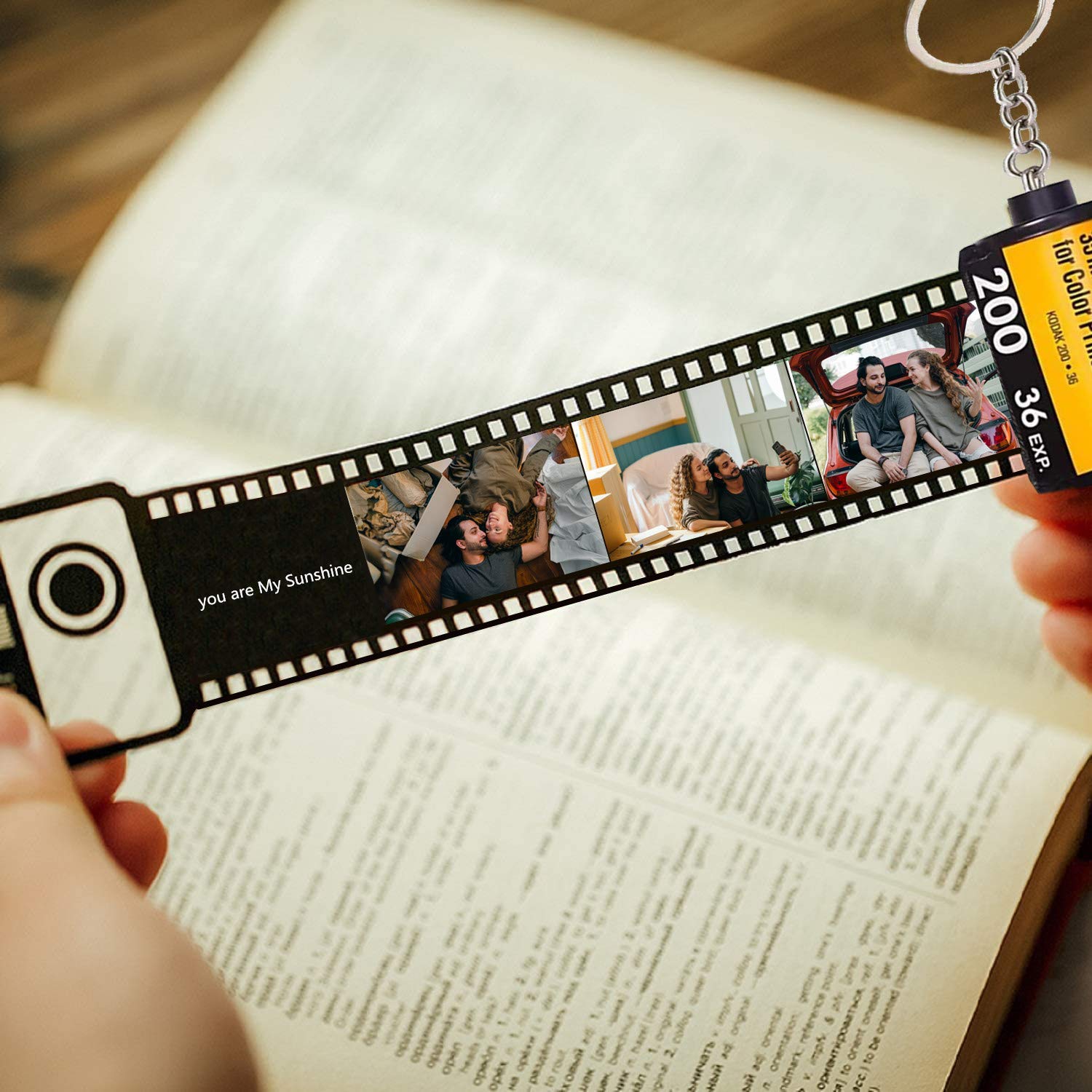 Custom Photo Keychain for Women - Personalized Camera Film Roll Keychain with Pictures - Perfect Gift for Birthdays, Anniversaries & Travel Memories