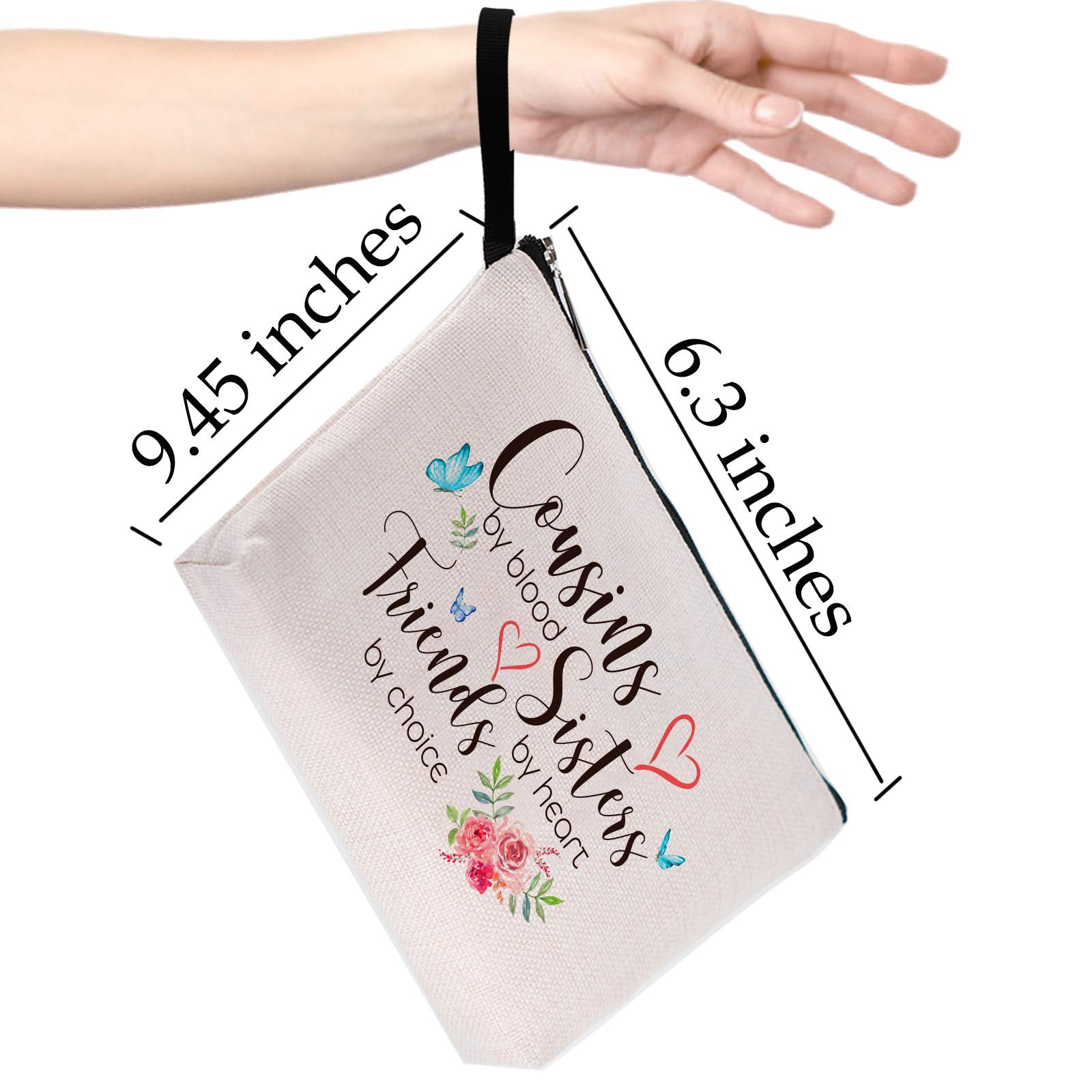 Best Friend Makeup Bag - Cute Cosmetic Pouch for Women, BFF Birthday Gifts for Besties & Soul Sisters | Perfect for Travel, Daily Use & Special Occasions