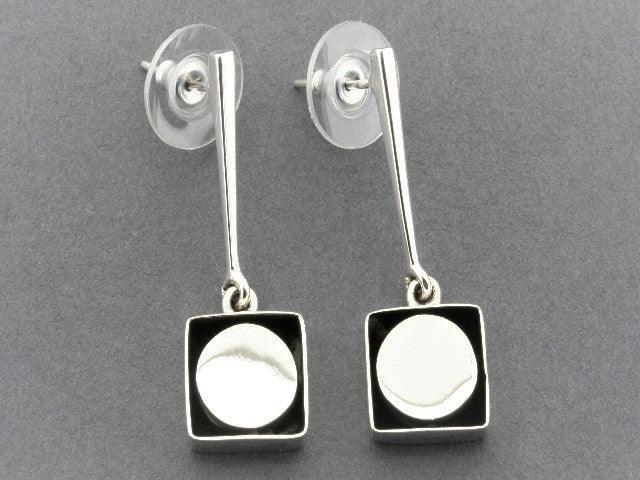 Elegant Circle Framed Drop Earrings for Women - Boho Chic Dangle Jewelry for Party, Wedding & Everyday Wear
