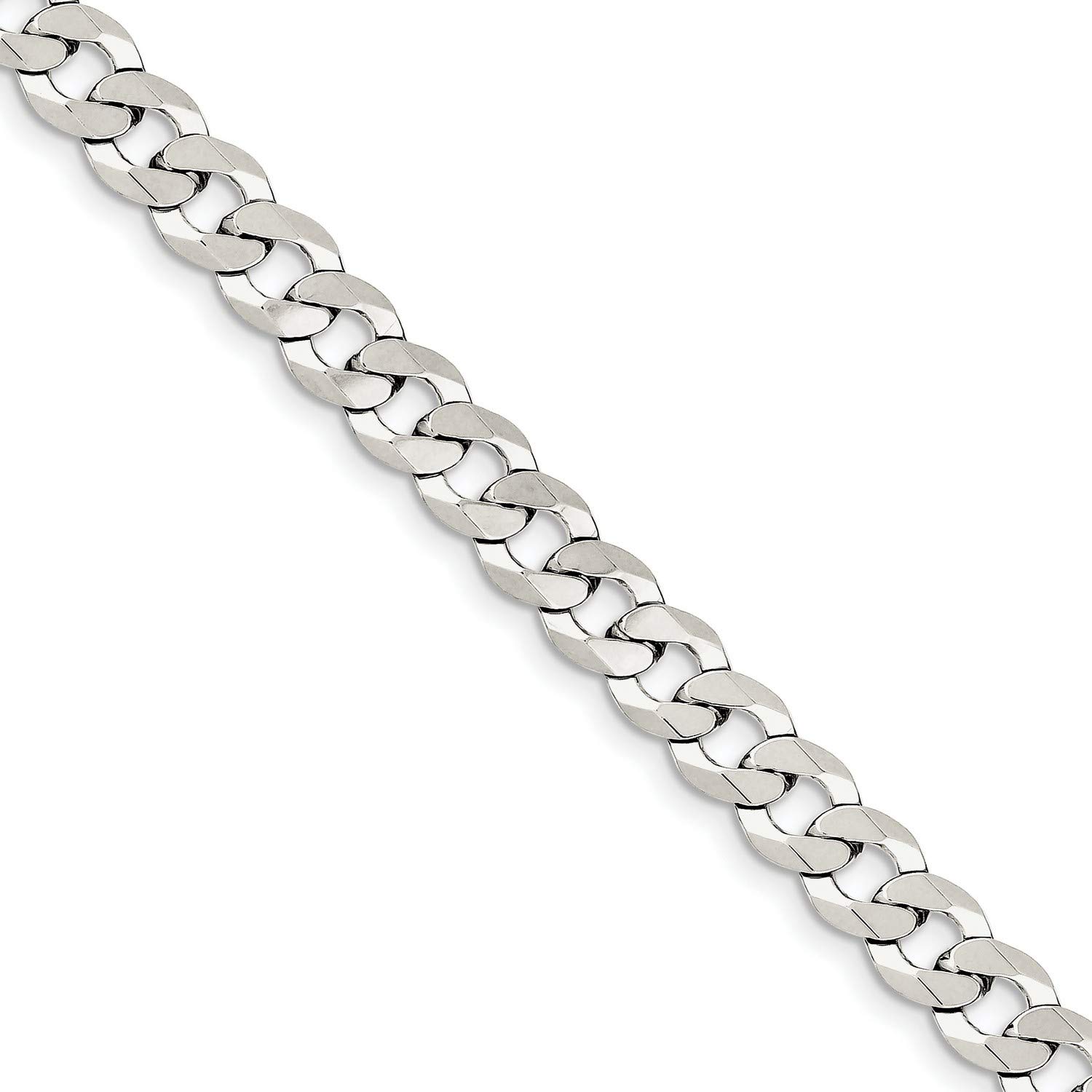 .925 Sterling Silver Flat Curb Chain Necklace, Bracelet or Anklet - Dainty Jewelry for Women & Men - Perfect for Everyday Wear, Gifts & Special Occasions
