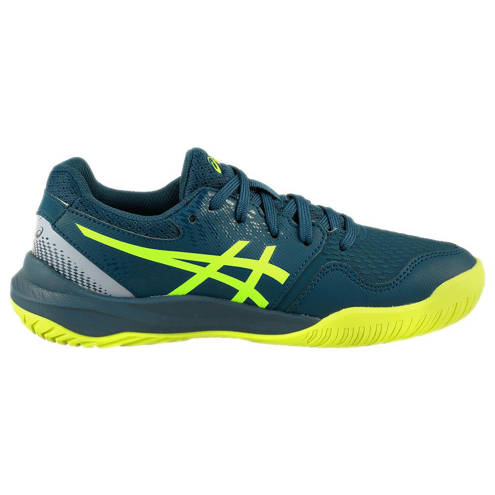 ASICS Junior Gel Resolution 9 GS Tennis Shoes for Kids - Mako Blue/Safety Yellow | Lightweight & Supportive Court Shoes for Junior Players | Perfect for Tennis Training & Matches
