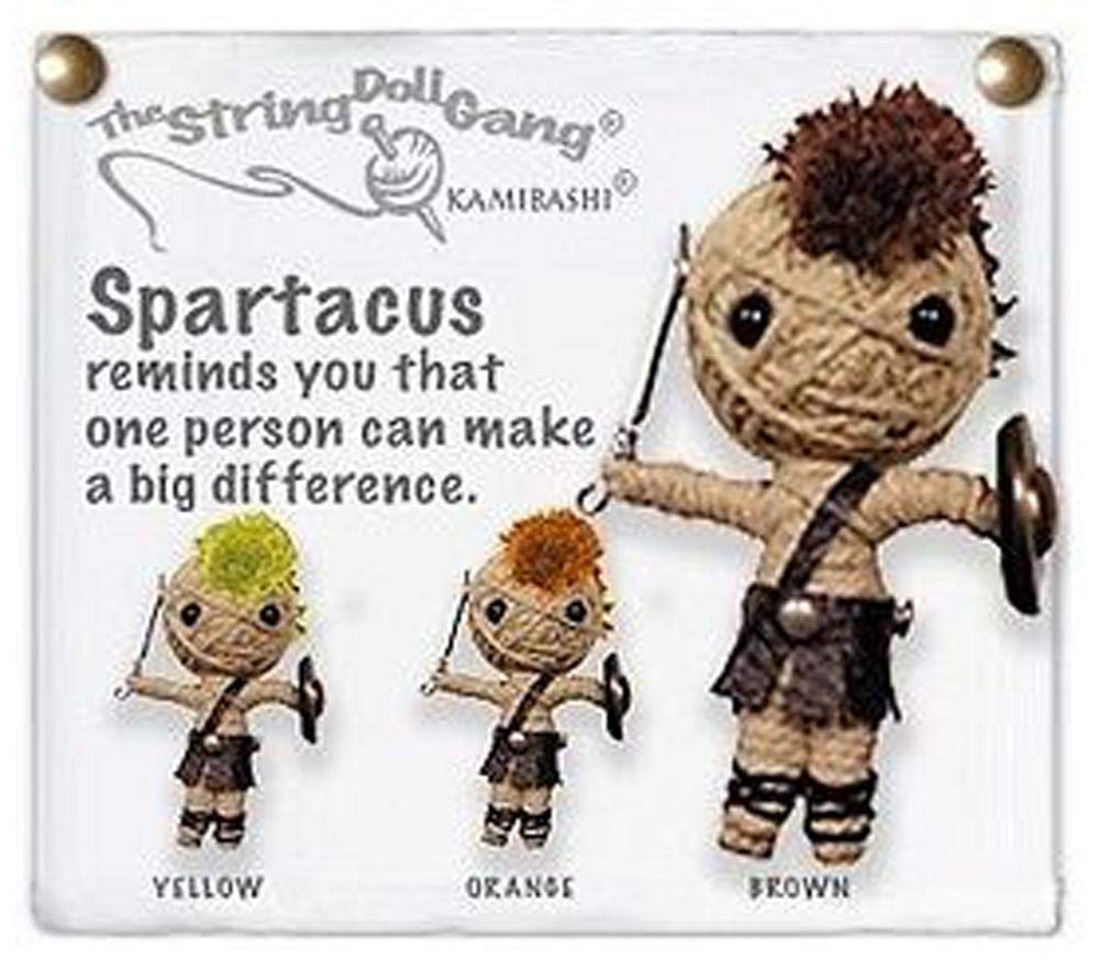 Spartacus String Doll Gang Keychain - Unique Handmade Friendship Gift for Keyrings, Backpacks & Gifts - Perfect for Teens, Best Friends & Couples