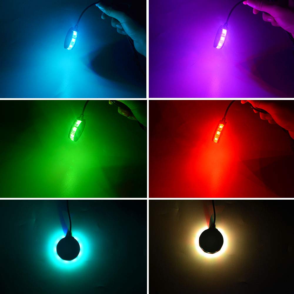 RGB Motorcycle Wheel Light Kit - 2pc LED Underglow for Bike, ATV, SUV