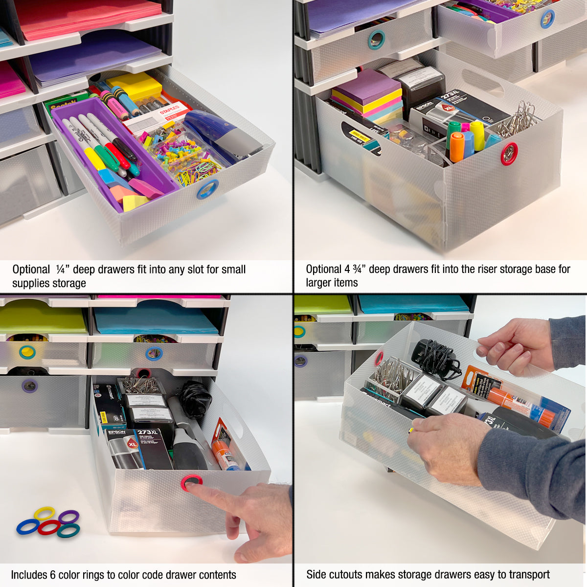 Ultimate Office TierDrop™ PLUS 20 Slot Organizer with Riser Storage Base - Perfect for 19w Literature, Forms, Mail & Classroom Supplies | Ideal for Office, School & Home Organization