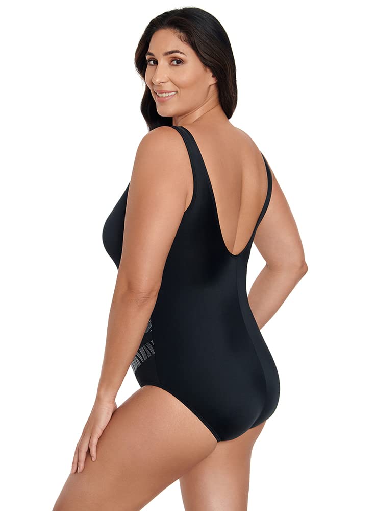 Longitude Women's One Piece Swimsuit - Soft Cup Support, Adjustable Straps & UPF 50+ Sun Protection - Perfect for Beach, Pool & Vacation Swimwear