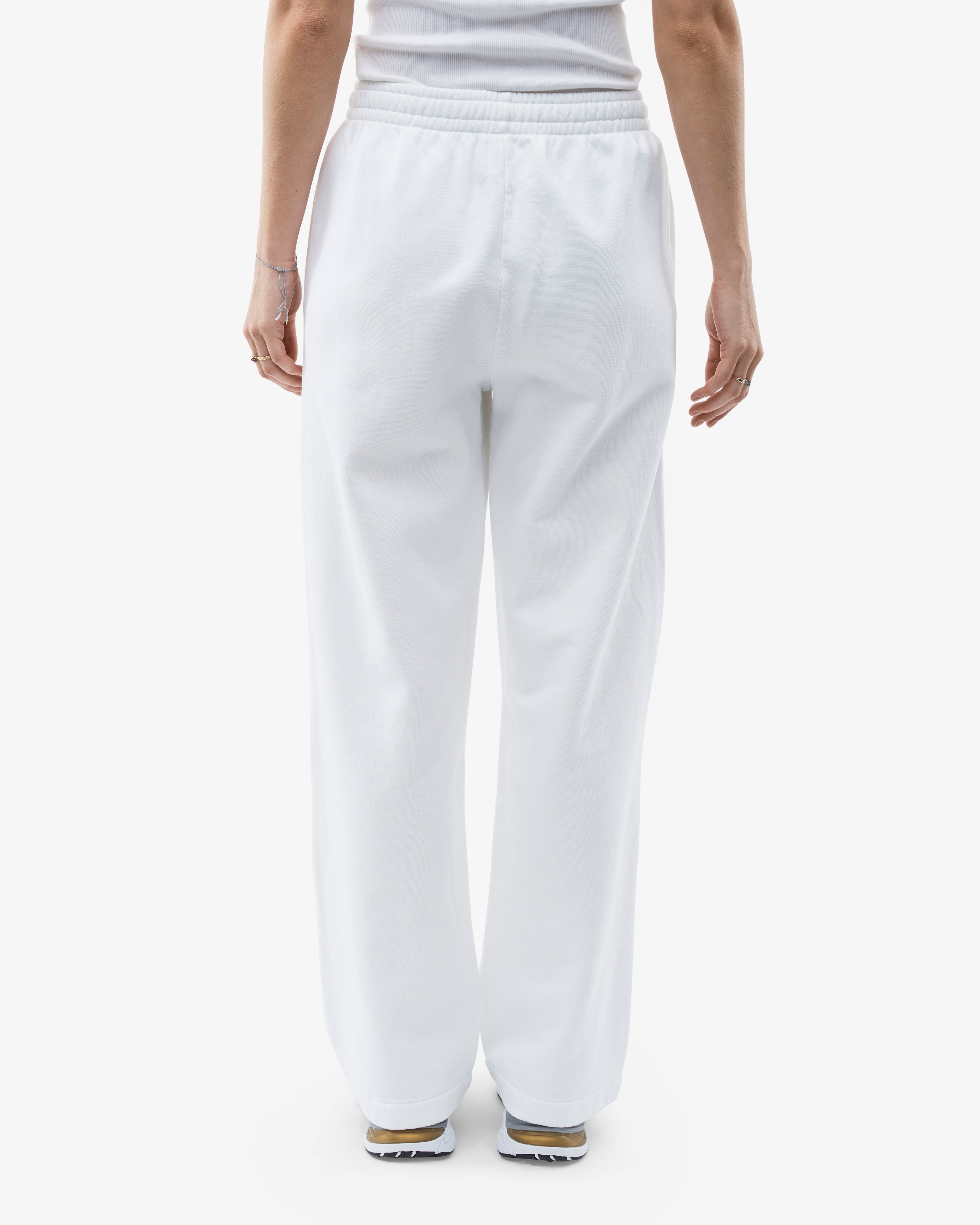 Organic Straight Leg Sweatpants for Women - Soft Comfortable Joggers in Optical White - Perfect for Yoga, Lounge & Casual Wear