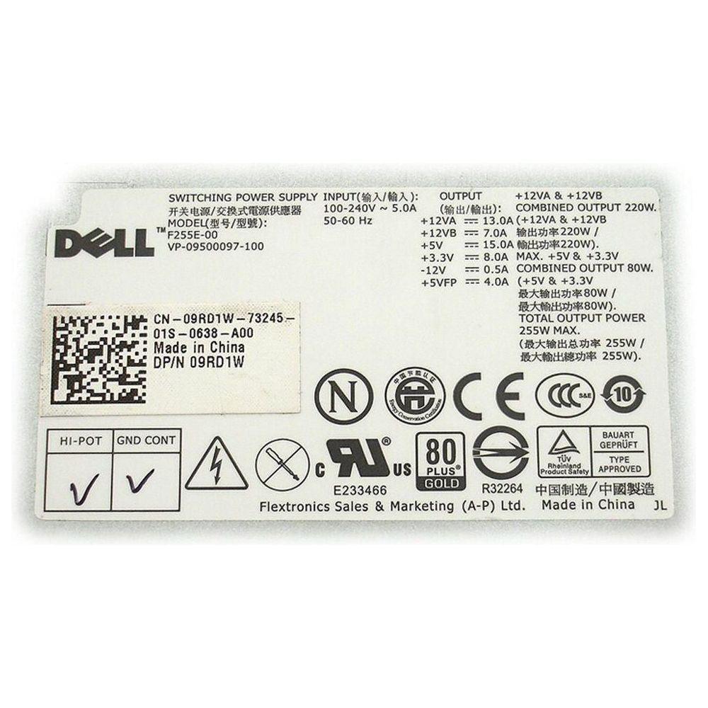 Dell Optiplex 980 SMT Power Supply PSU K340R 9RD1W F255E 00 L255EM 01 - 24Pin Mini ATX Connector Replacement - Compatible with Dell Desktops - Perfect for Office Workstations & Home PC Upgrades