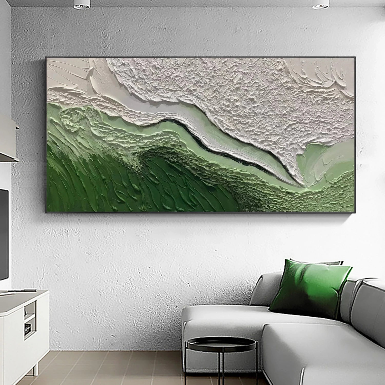 Blue & Green Abstract Wall Art Print #BG098 - Modern Home Decor for Living Room, Bedroom & Office